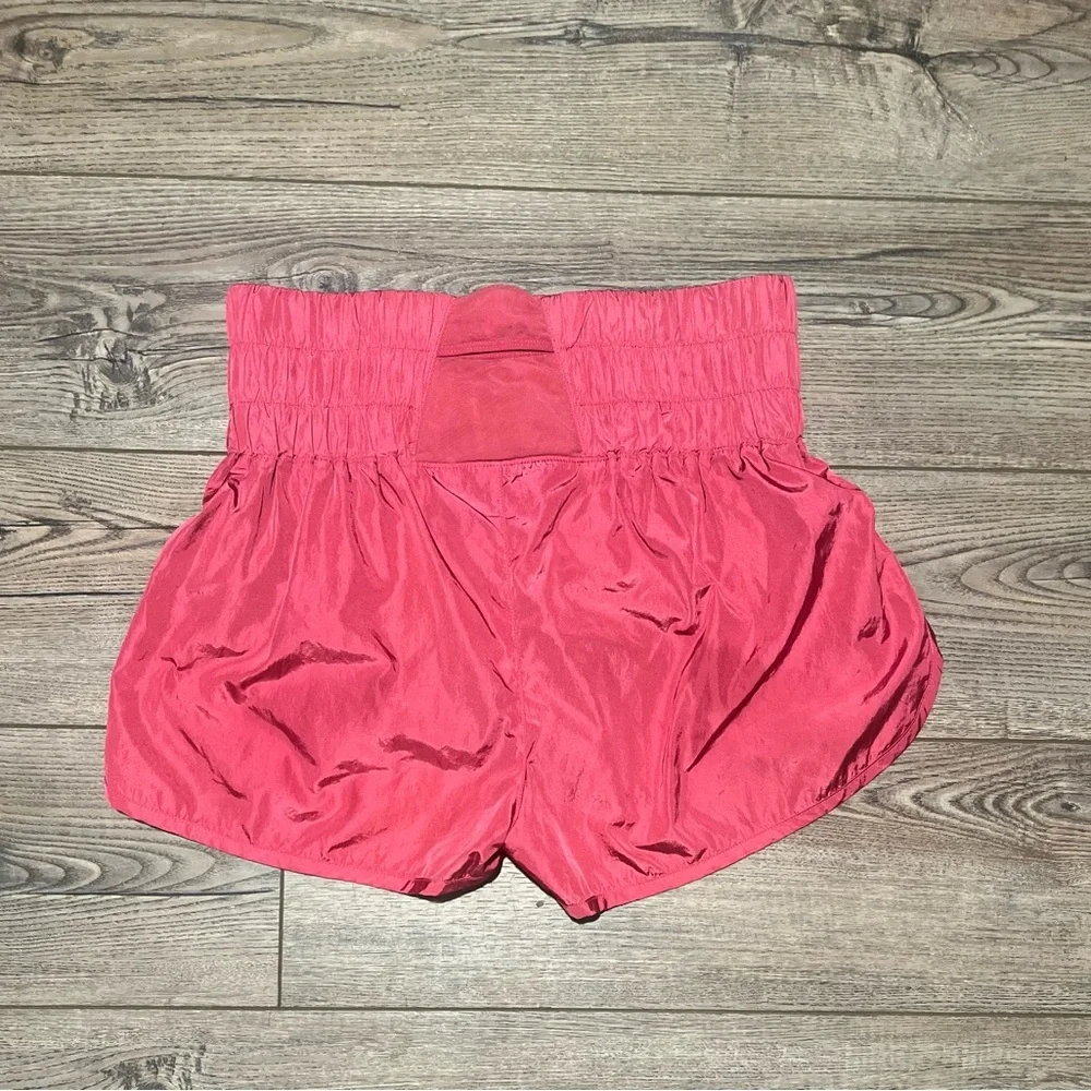 Free people FP movement large pink shiny shorts athletic sexy - Picture 3 of 5